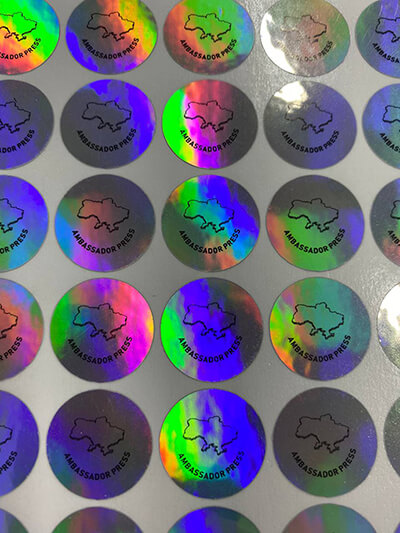 заказать голографические наклейки